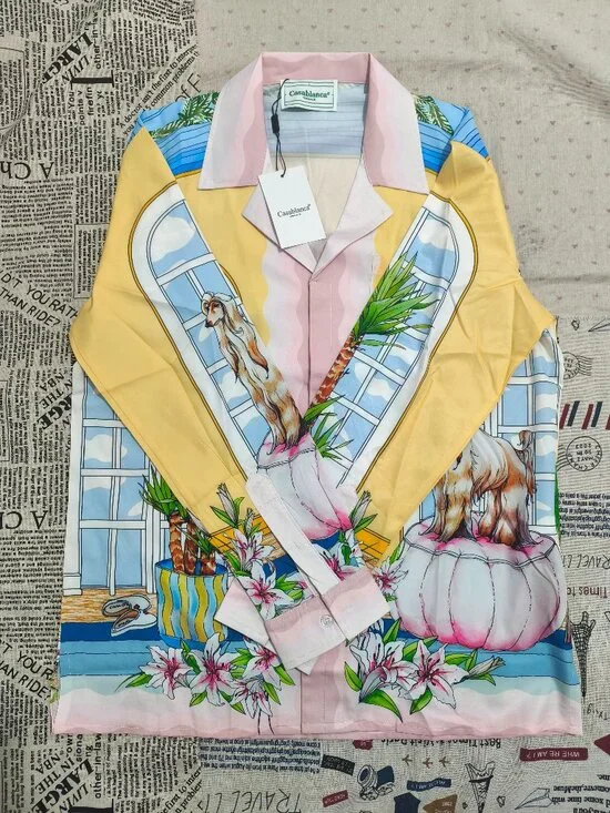 Casablanca Afghan Hound Print Shirt - Picture 2 of 6